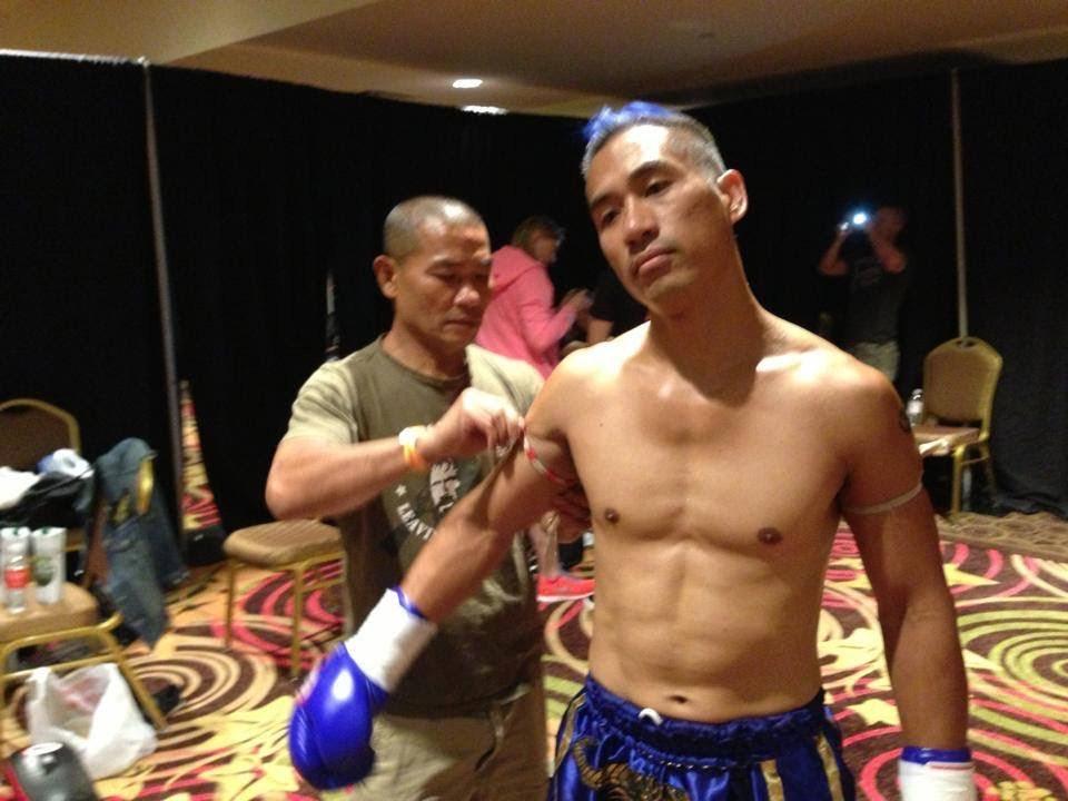 Hand wrap before bout